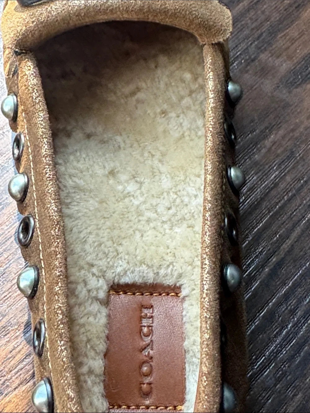 Coach brown suede
